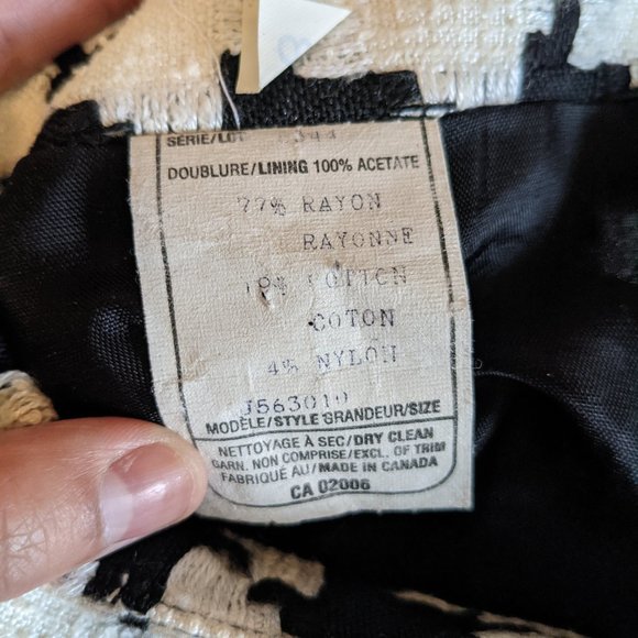 VINTAGE Women's Patterned Suit Set with Button Details; Skirt and Blazer - Picture 7 of 10